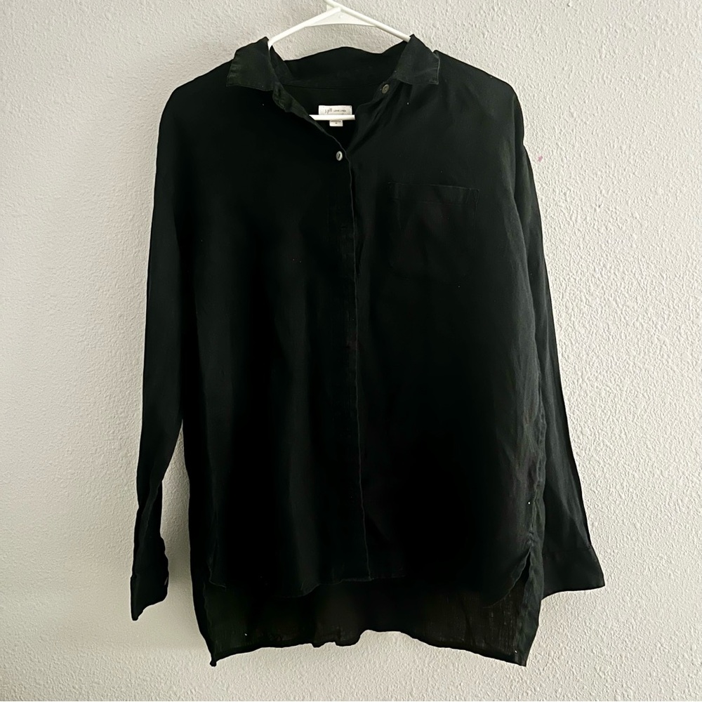 J. Jill Love Linen Collared Button Down Size Medium